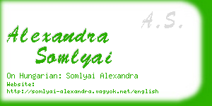alexandra somlyai business card